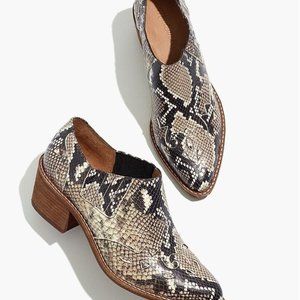 The Cline Western Bootie in Snake Embossed Leather Size 8